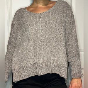 Super soft, gray knit, sweater, size large